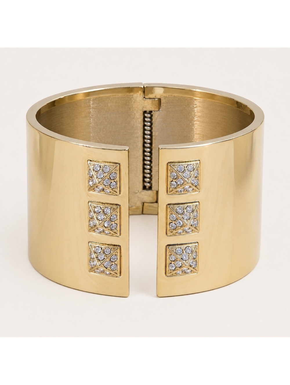 Victoria’s Secret Scandalous Crystal Pyramid Gold-tone Cuff Bracelet